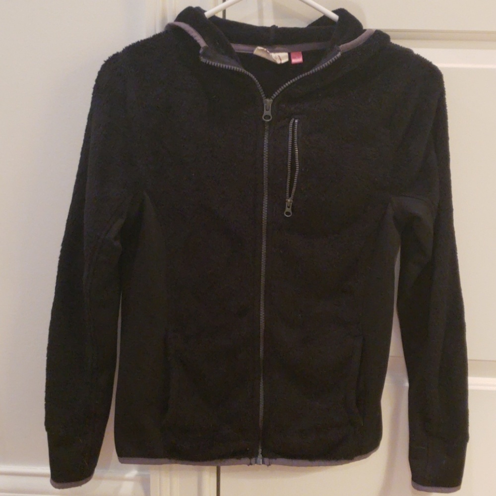 Faux fur zip up hoodie